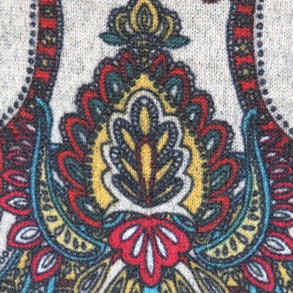 Tacera Woman Medallion Print Long Flared Sleeve Knee Length Dress, Plus Size 3X - Picture 4 of 10